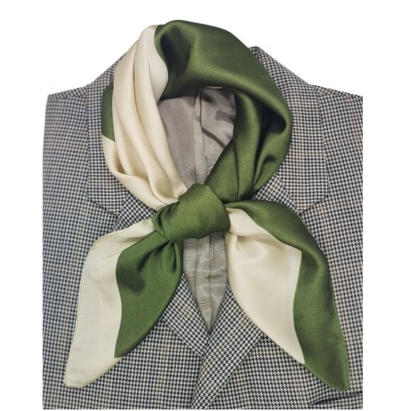 Unbranded Other - ✨Silky Satin Scarf Bandana Soft Luxury neck wrap luxurious Accessory Green Beige